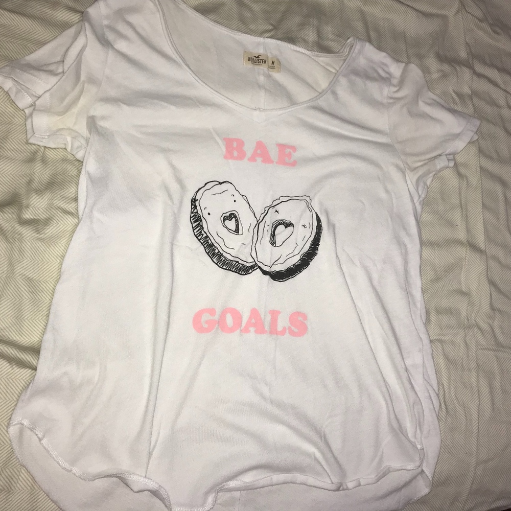 Hollister White Tee